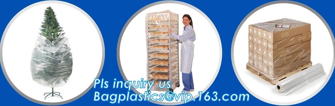 Customized Square Bottom or Side Guesst Plastic Protective Pallet Covers, 4 Mil Dust proof Clear Pallet Covers, BAGPLAST