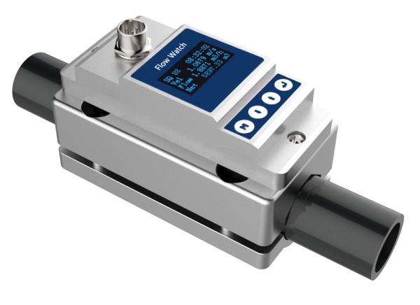 Quality OLED Display 24VDC Clamp On Water Flow Meter for sale