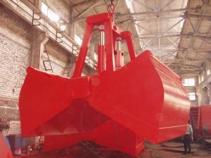 China 10 Cube Meter Electric Hydraulic Clamshell Grab Bucket For Bulk Materials Unloading wholesale