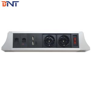 China Modular Design Table Mounted Power Outlet With Telephone Interface wholesale