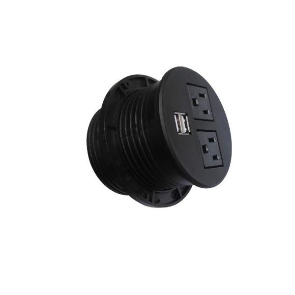 Grommet Mini Type Power Socket Outlet Abs Material Easily Flips Over