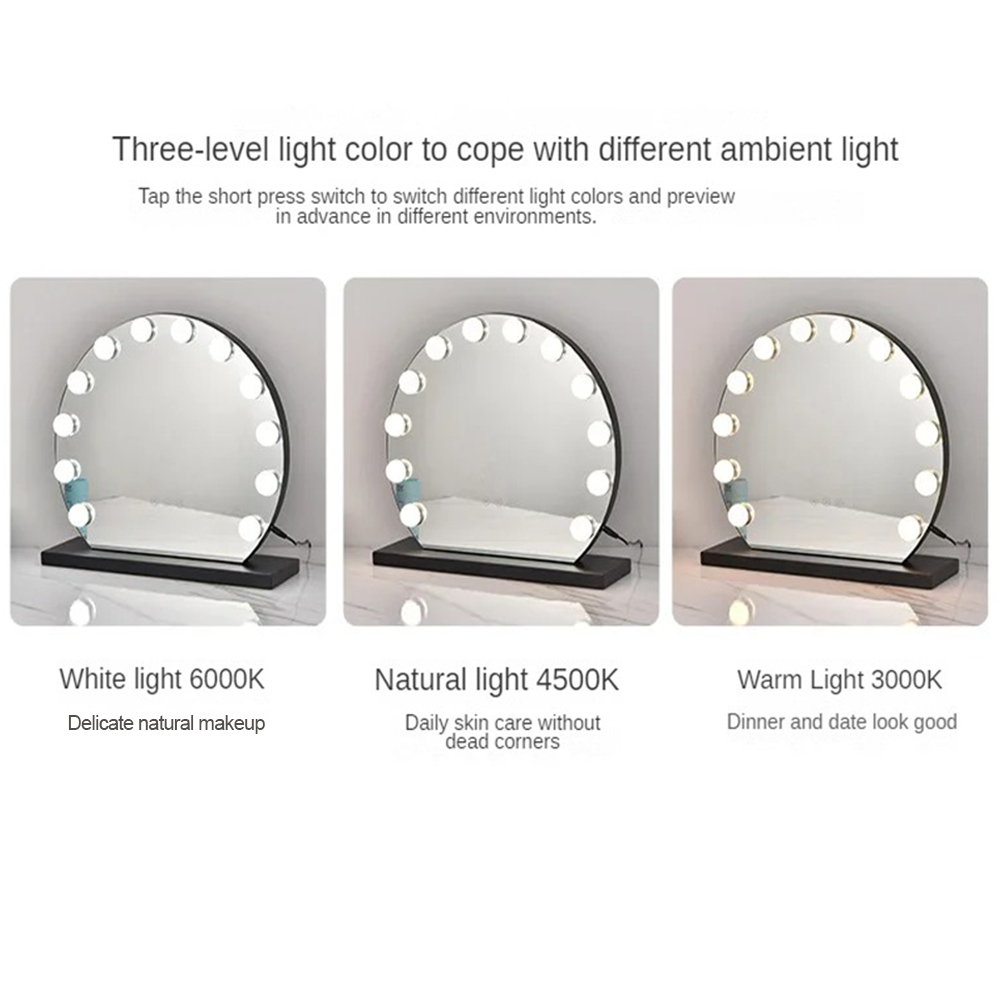 Chrome Led Light Bulb Home Decor With Hollywood Mirror Extra LOGO Yes Cosmetic Mirror