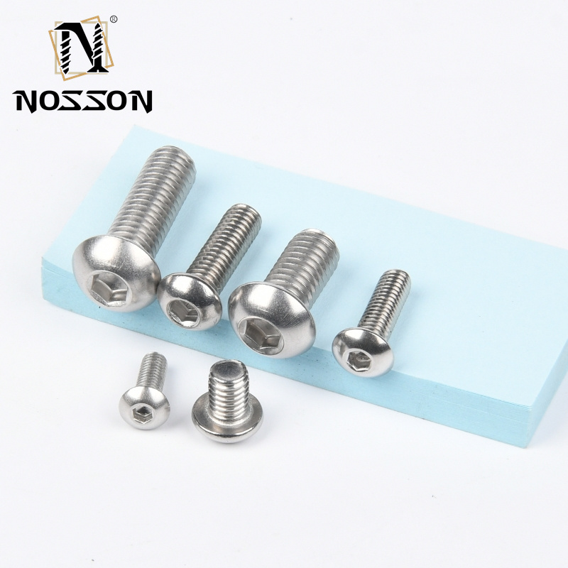 INCH Measurement System Stainless Steel Furniture Screw Nuts Hexagonal Flat Head Screws Allen Bolts M5 M6 M8 with ZINC Finish