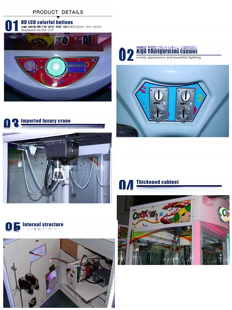 Dreamland Coin Operated Plush Toy Vending Machine Claw Crane Game Machine For shopping mall