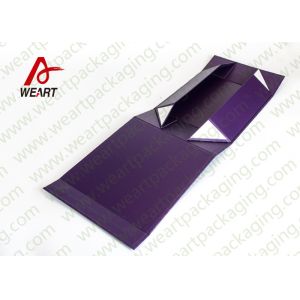 UV Varnish Automatic Purple Gift Foldable Paper Boxes With Lids
