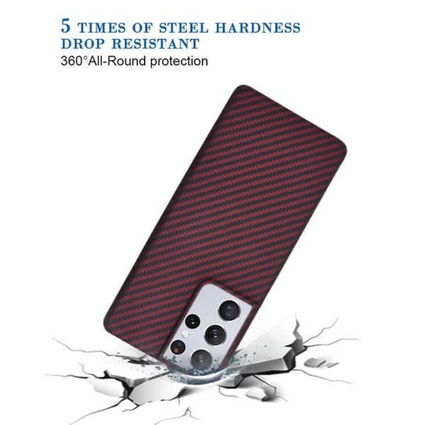 Aramid Fiber Phone Case For Samsung S21 Ultra Carbon Fiber Case