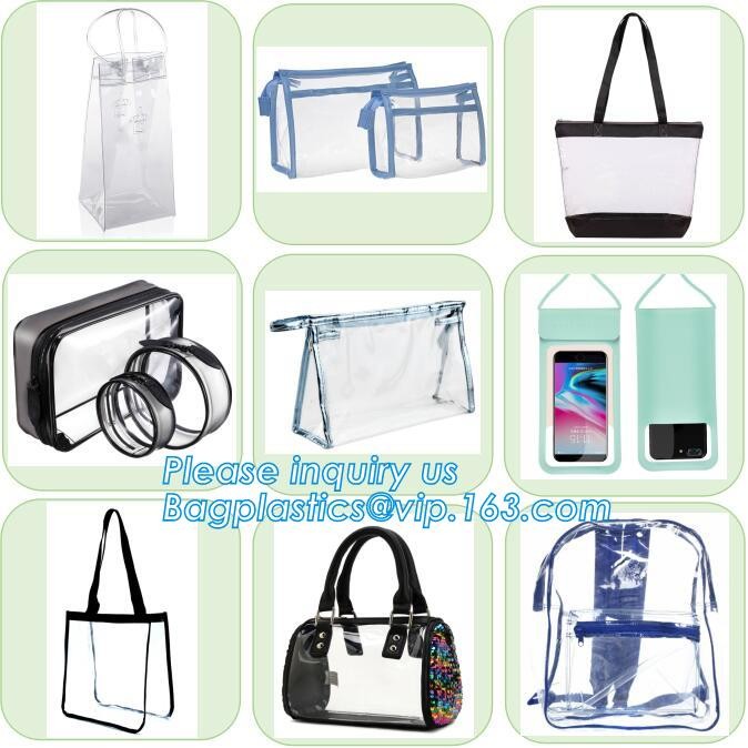 High School Pvc Backpack Bag In Bag In America With Cosmetic Bag, Clear pvc backpack, clear plastic bags, clear backpack