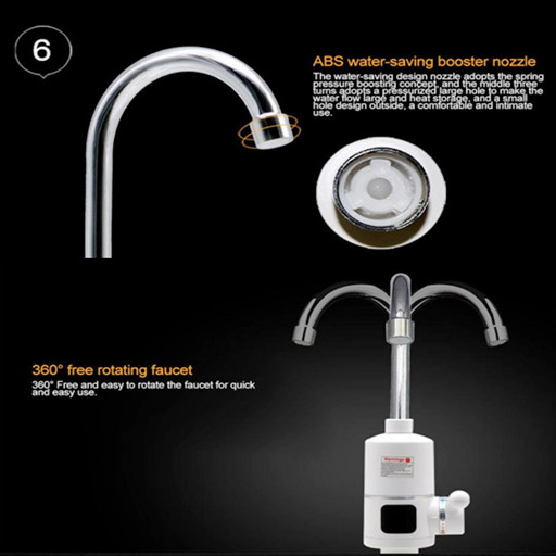 Safe Hot Water Digital Control Electric Faucet 3000 Watt RoHs