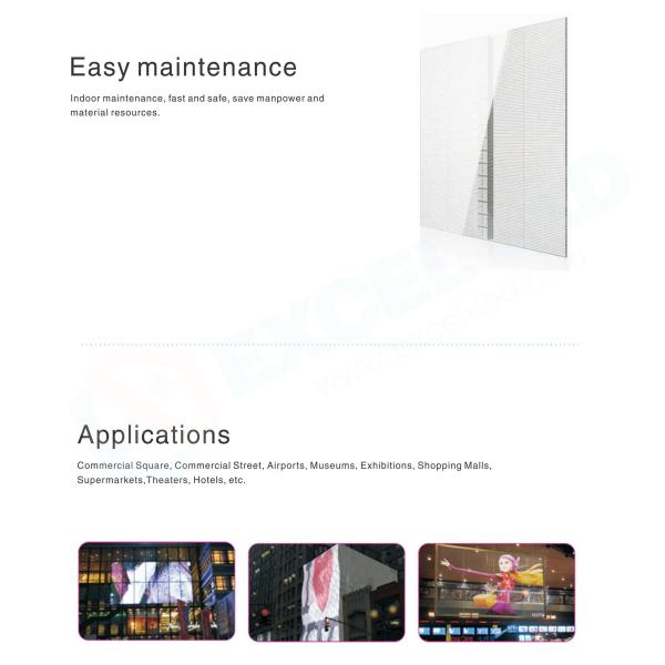 p3 High-transparent advertising display EXCEL LED
