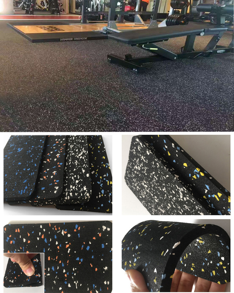 Wholesale Epdm Anti-knock Black Gym Rubber Flooring Rolls Mats for Fitness Room Protective Floor