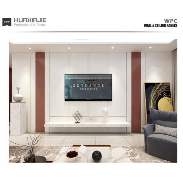 Customized Color Laminated U Shaped WPC Wall Panel Decoration PVC Panel For Home Bathroom