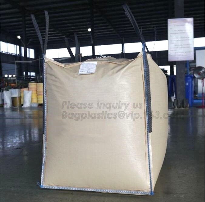 polypropylene woven plastic jumbo bag pp big bag for sand, building material, 500kg-1000kg PP Woven Jumbo Bag Big Bag wi