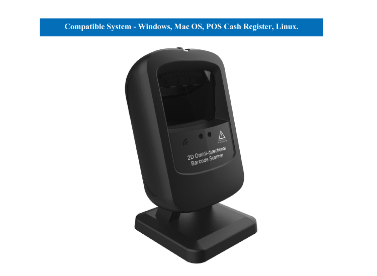 Desktop Wired USB 1D 2D Barcode Qr Code Reader Omnidirectional Barcode Scanner Platform