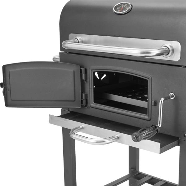 Classic Commercial Kitchen Equipments Barbeque Backyard Charcoal BBQ Grill Smoker With Trolley