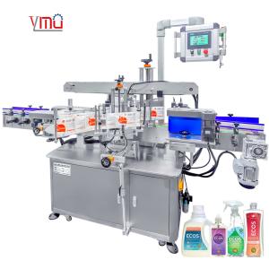 China YM620 Automatic Square Bottles Label Applicator Jerry Can F-Styel Jugs Two Heads Labeling Machine wholesale