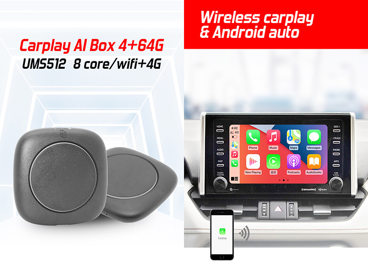 Plug And Play Auto Carplay AI Box Smart 4GB+64GB Wired To Wireless