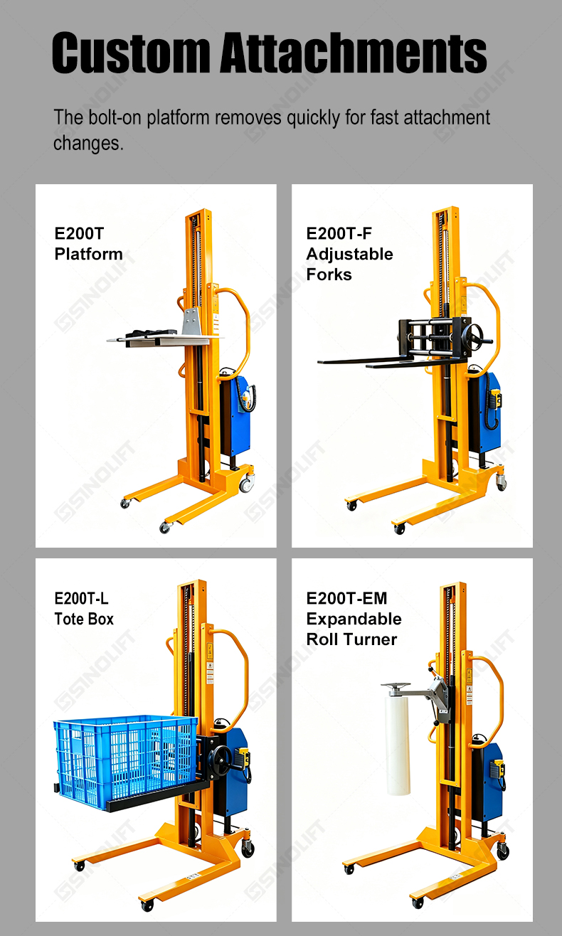 SINOLIFT E200T Light-Duty Electric Work Positioner with Interchangeable Attachments