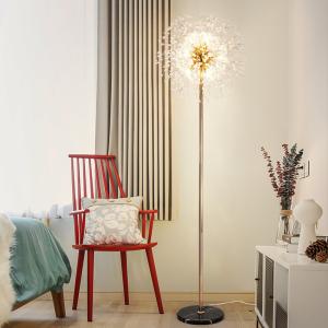 China Dandelion Floor Lamp DIY Fireworks LED Lights Gold Chrome Crystal Floor Lamp(WH-MFL-86) wholesale