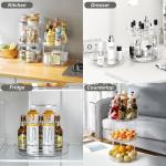 3 Tier Clear 360 Rotating Lazy Susan Tray Countertop Spice Display Rack