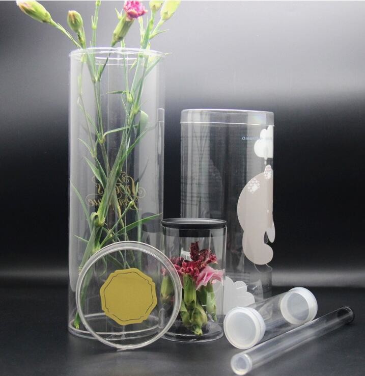 clear PVC PET can for food canning,Customized round clear paint can with tin lid,paint can with tin top & bottom and han