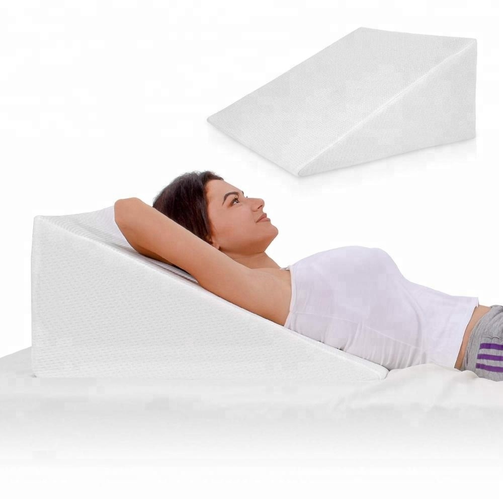 Folding Wedge Support Pillow , Soft Memory Foam Triangle Pillow 60 * 40 * 18cm Size