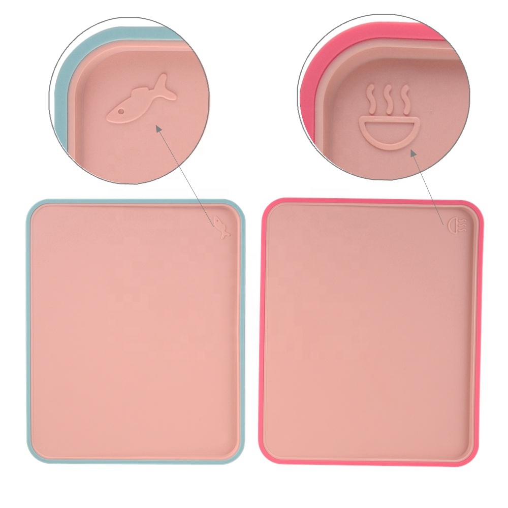 Custom Colored PP Chopping Blocks With Tray Index Plastic Cutting Board Set Large Size
