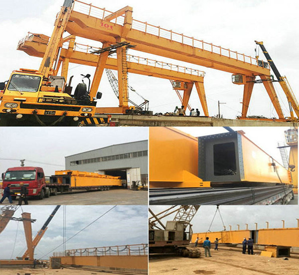 RMG Ship Container Rail Mounted Gantry Crane Double Beam High Efficient