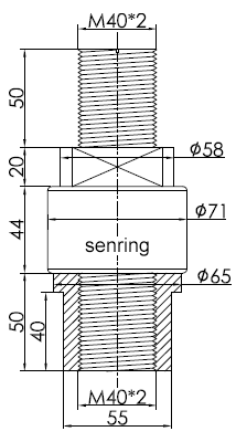 2071013000 series 2071013000 Series Single Channel 3000a High Current Slip Ring slip ring Drawing 