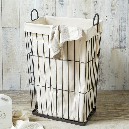 Epoxy Powder Coating Iron Wire Large Capacity Wire Mesh Laundry Basket