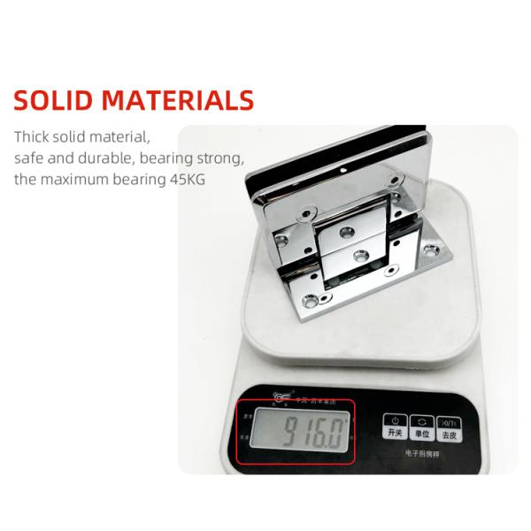 90 Degree Glass Hinge Modern Design for Stainless Steel Shower Door Glass Door Handle