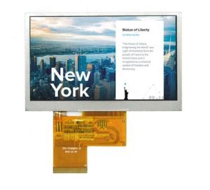 China RGB Interface 480x272 490cd/m2 4.3 Inch Tft Lcd Display wholesale