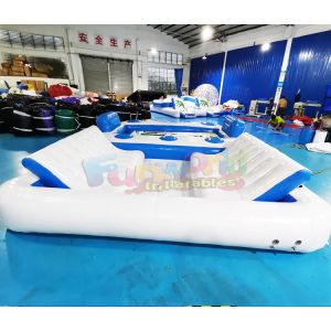 China Commercial Plato Inflatable Boat Toys Blow Up Floating Island wholesale