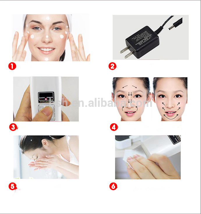 Multipurpose Portable Supersonic Skin Scrubber 100 - 240 V Input Voltage
