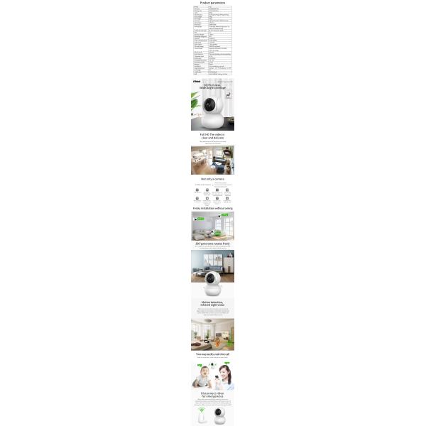 Indoor PTZ Wi-Fi Mini Private mode baby Camera(Y18)
