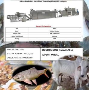 Stainless Steel Twin Screw Food Extruder Shrimp Feed Prawn Feed Manufacturing Machine