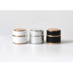 China 50ml double wall plastic cosmetic jar skin whitening cream container wholesale