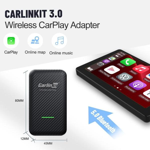Quality U2W Car Carplay Wired To Wireless Adapter Portable Multimedia Wireless Car Play Ai Box for sale