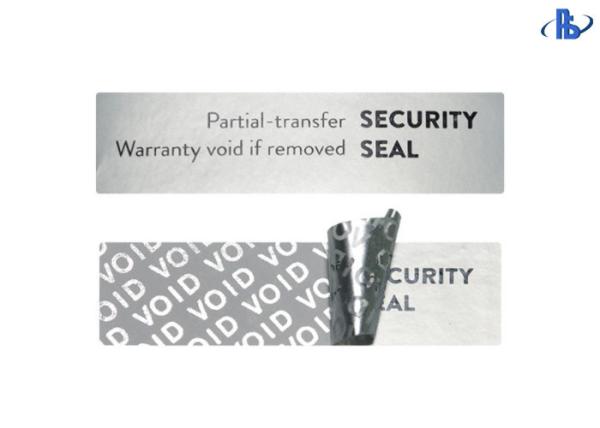 Quality Tamper Proof VOID Security Labels Silver Label Tape Warranty Labels for sale
