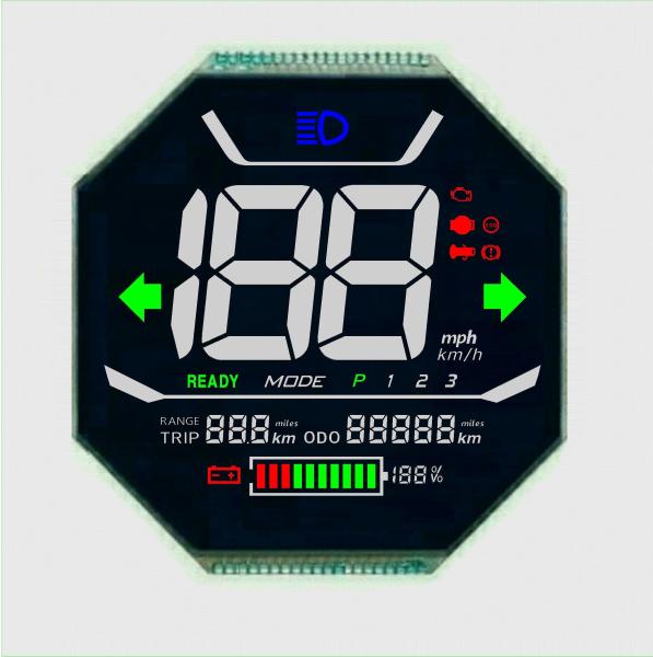 Quality 5V 7 Segment Lcd Module Speed Meter Lcd Display 69.5x69.5mm for sale