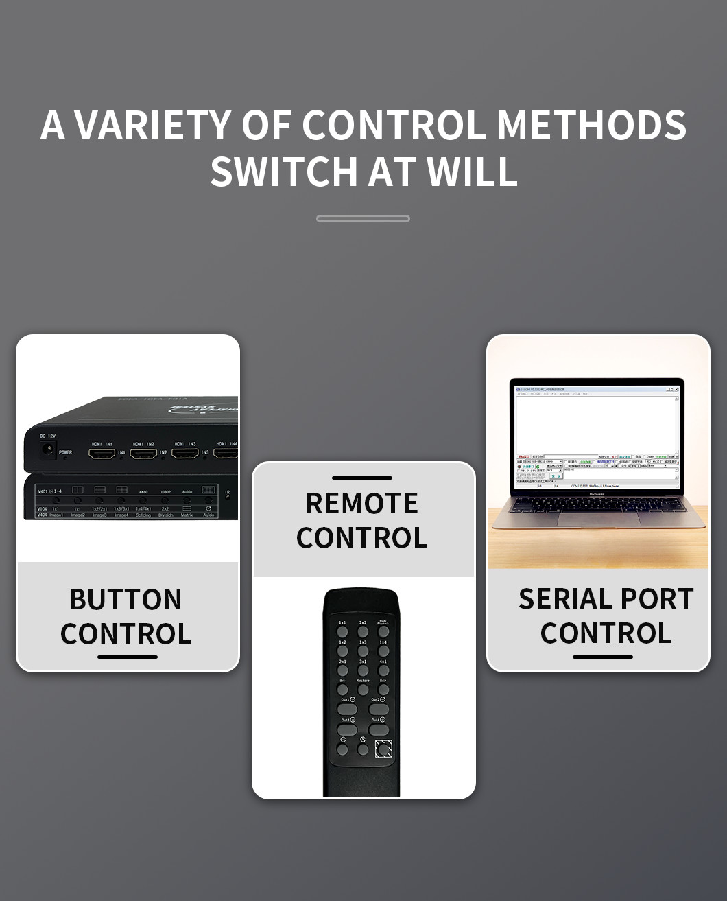 4K60 HDMI Multiview Monitor 1 Out 4 In HDMI Screen Splitter Multiviewer