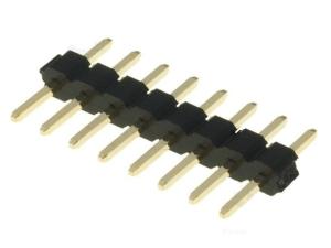 China 3.00mm PCB Header Connector H2.5 Single Row Gold Plated PA6T 20P Pin wholesale