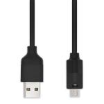 Black Micro-USB Data Cable For Camera And MP3 1m 1.5m Braid Shielding