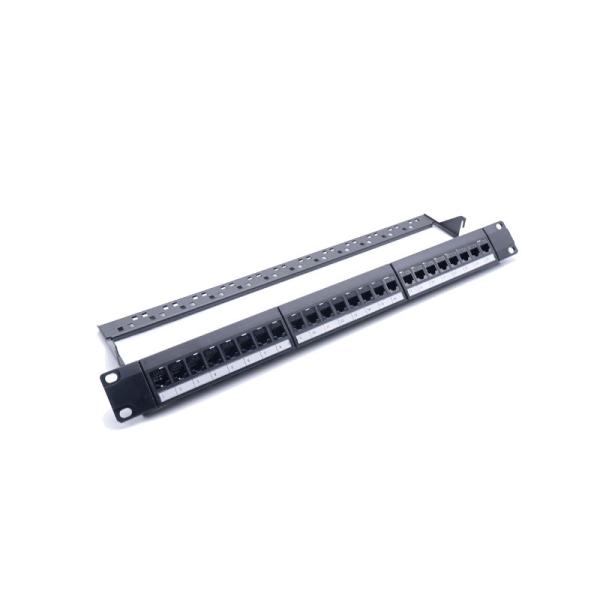 Quality 1U black 19" 24 Port rj45 STP CAT6 RJ45 Patch Panel running a small business for sale