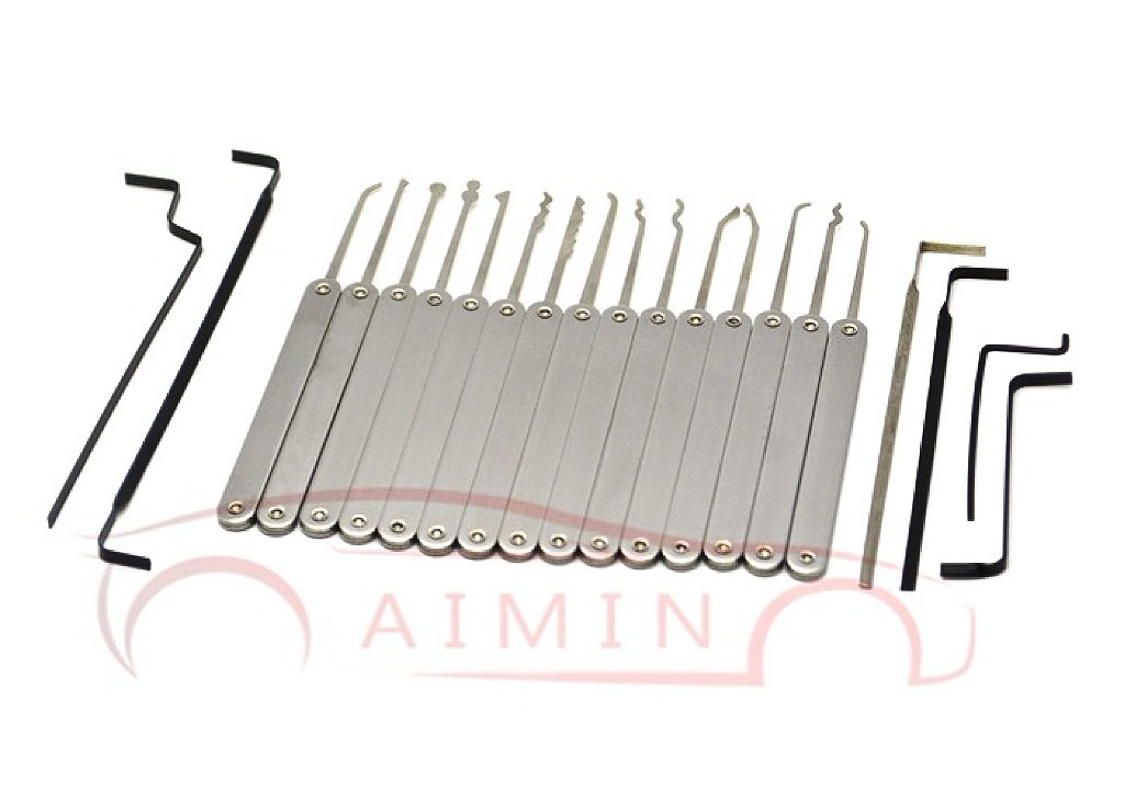 16-Piece Single Hook Key Pulling Tool Set Lock Pick Recommended by Professional Locksmiths for Locksmiths