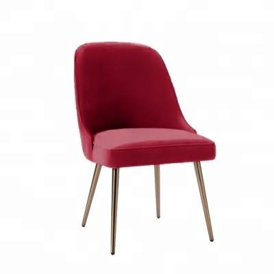 Quality Restaurant Dinning Room Chair Modern Blue Velvet Fabric Dining Chair for sale
