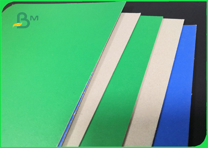 1mm 1.2mm 2mm Green / Blue Covered Grey Paperboard For File Folders Laminated