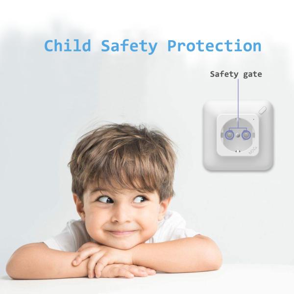 Voice Control Remote Power Socket , European Type Wifi Electric Socket