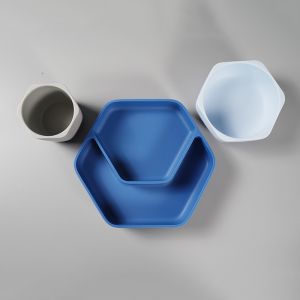 LFGB Certification Portable Tasteless Silicone Suction Baby Plate