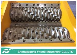 China Two Rotors Single Shaft Shredder , Rubber Recycling Plastic Shredder Machine wholesale