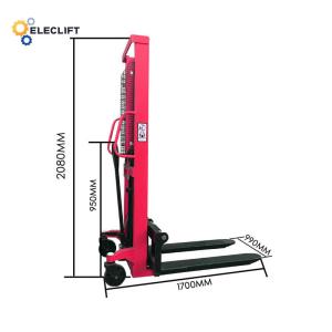 China Yellow Manual Forklift CTY01/02/03 With 85mm Fork Height And Adjustable Lifting Height Up To 1600mm wholesale